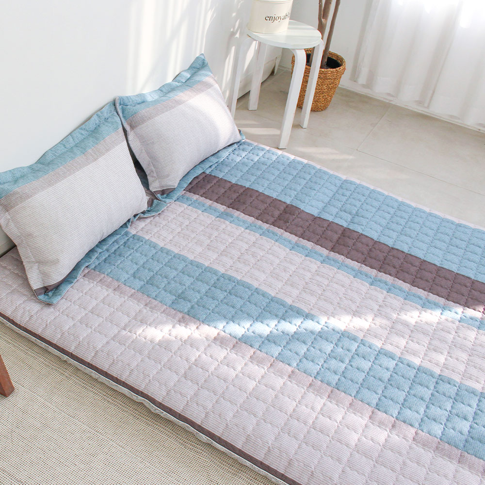 아르떼베딩 루이스 바닥 요매트 (요커버+솜) 까는이불 미끄럼방지 누빔 5cm SS/Q