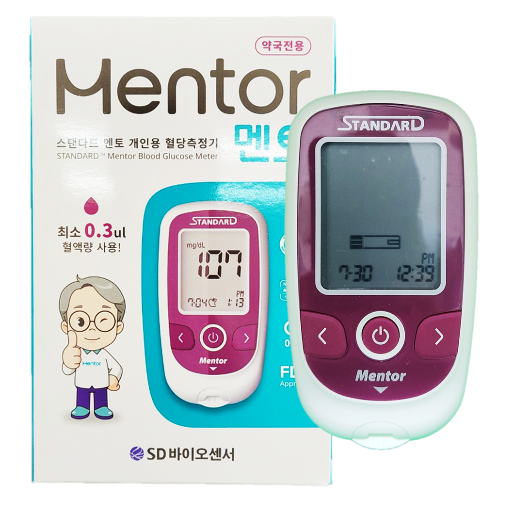 스탠다드 멘토 혈당측정검사기 혈당측정기 1개 당뇨 당수치 측정 글루코나비 - 상품 이미지