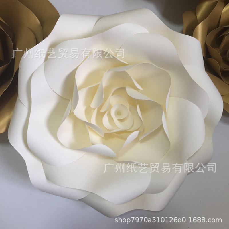 페이퍼 플라워 자이언트 플라워 종이꽃 웨딩홀 결혼식 꽃장식 행사용 10cm 10개 세트 - 상세 이미지 4