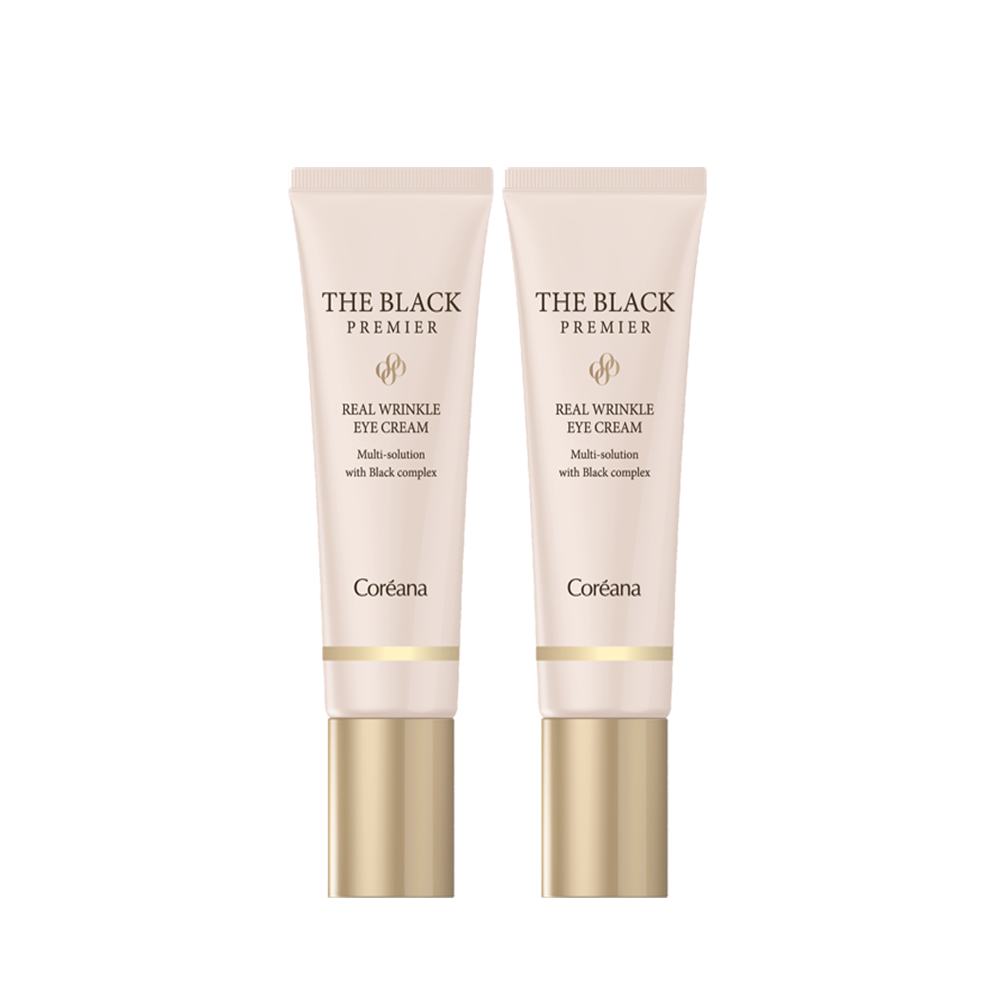 눈가 주름탄력 개선 펩타이드아이크림 코리아나 더블랙 프리미어 아이크림 30ml, 2개 - 메인 이미지