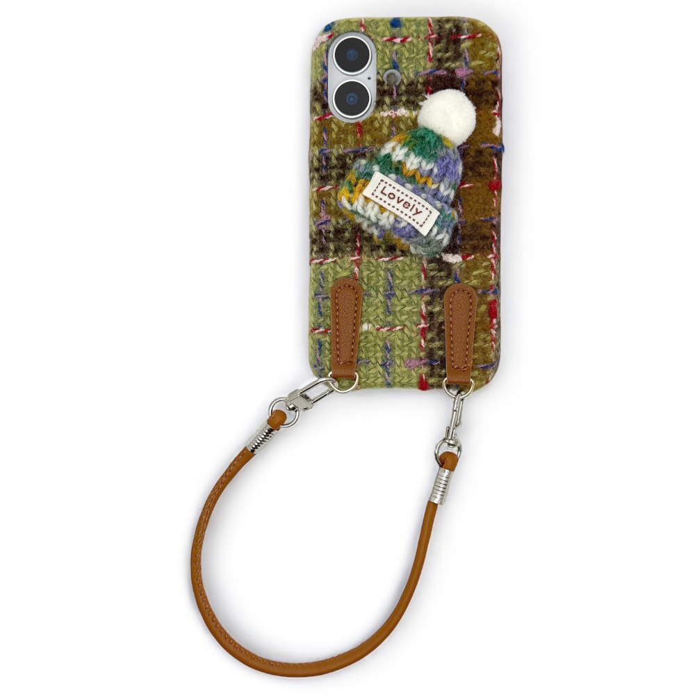 아이폰16 케이스 털모자 체크 - 상세 이미지 3