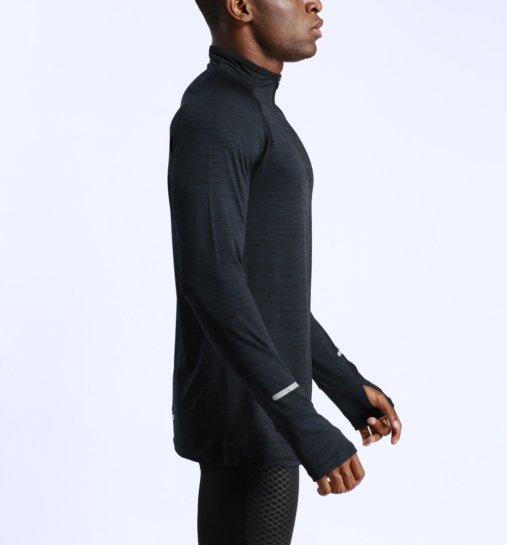 겨울러닝복 러닝하프집업 겨울 마라톤복장 러닝상의 운동복 헬스복 - 상세 이미지 4