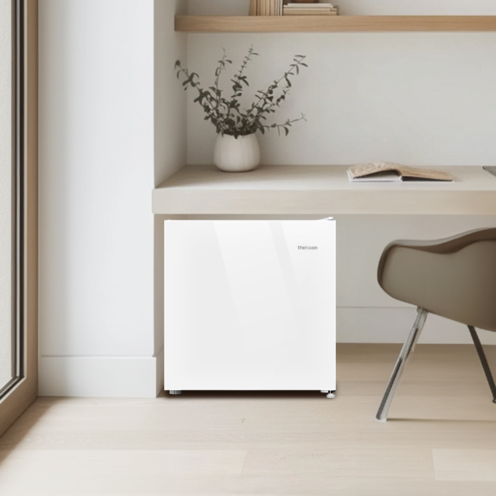 더함 미니 냉동고 스탠드 미니 급속 냉동 1도어 냉동고 가정 화이트 초소형 냉동고 31L