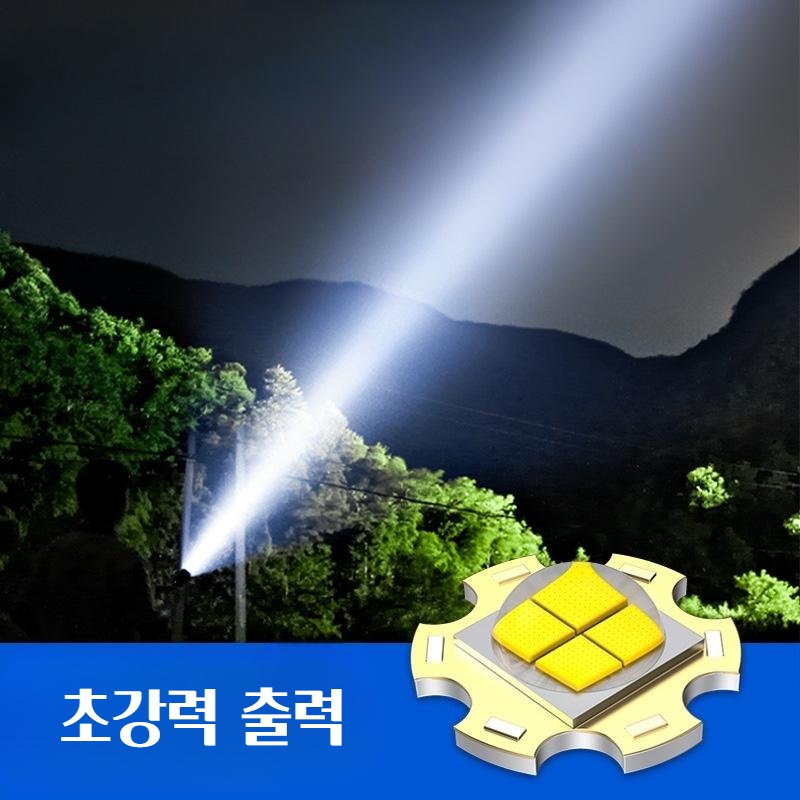 슈퍼 브라이트 LED 손전등 4900N 고출력 USB Type-C 충전식 방수 랜턴 - 상세 이미지 2