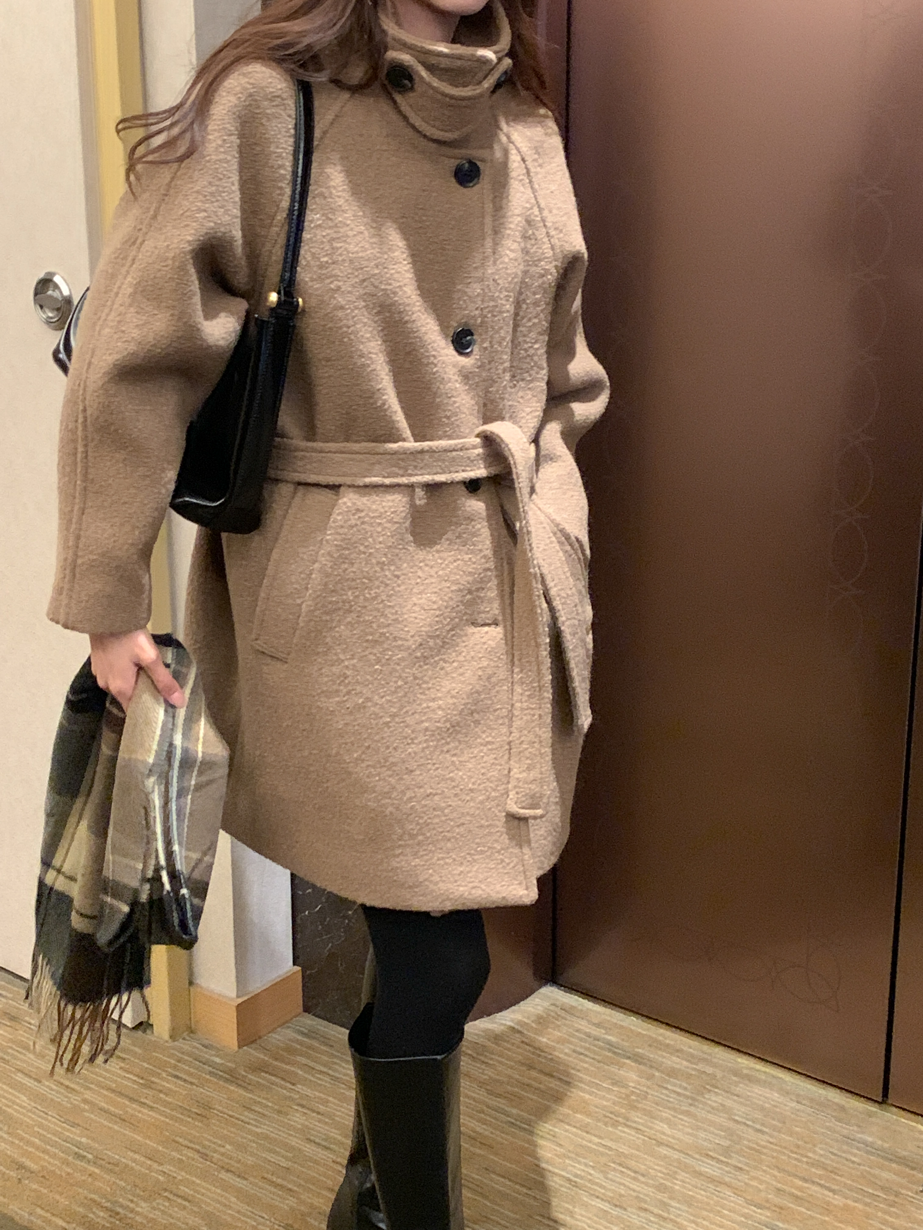 [24 f/w코트] 헤르몬 헤나 하이넥 부클 하프코트 울100 누빔 퀼팅 핸드메이드 640 상세 이미지 127