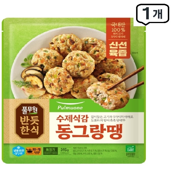 풀무원 수제식감 동그랑땡 315gx1개 (냉동) : 준건
