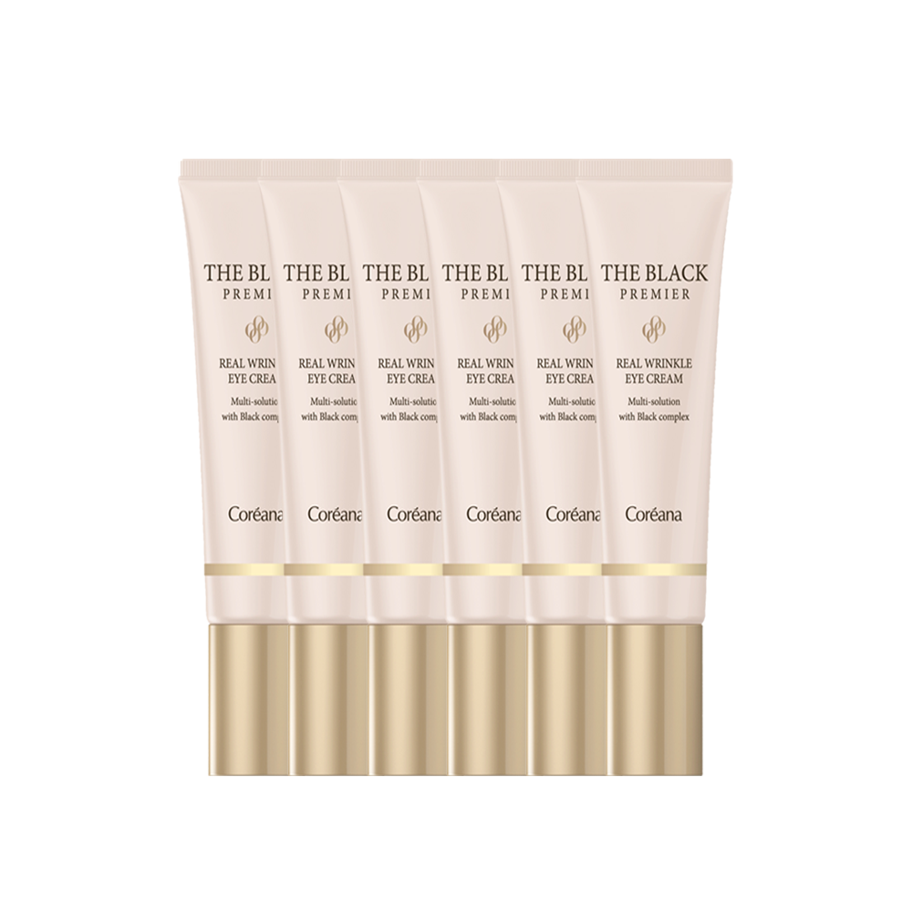 눈가 주름탄력 개선 펩타이드아이크림 코리아나 더블랙 프리미어 아이크림 30ml, 6개 - 메인 이미지