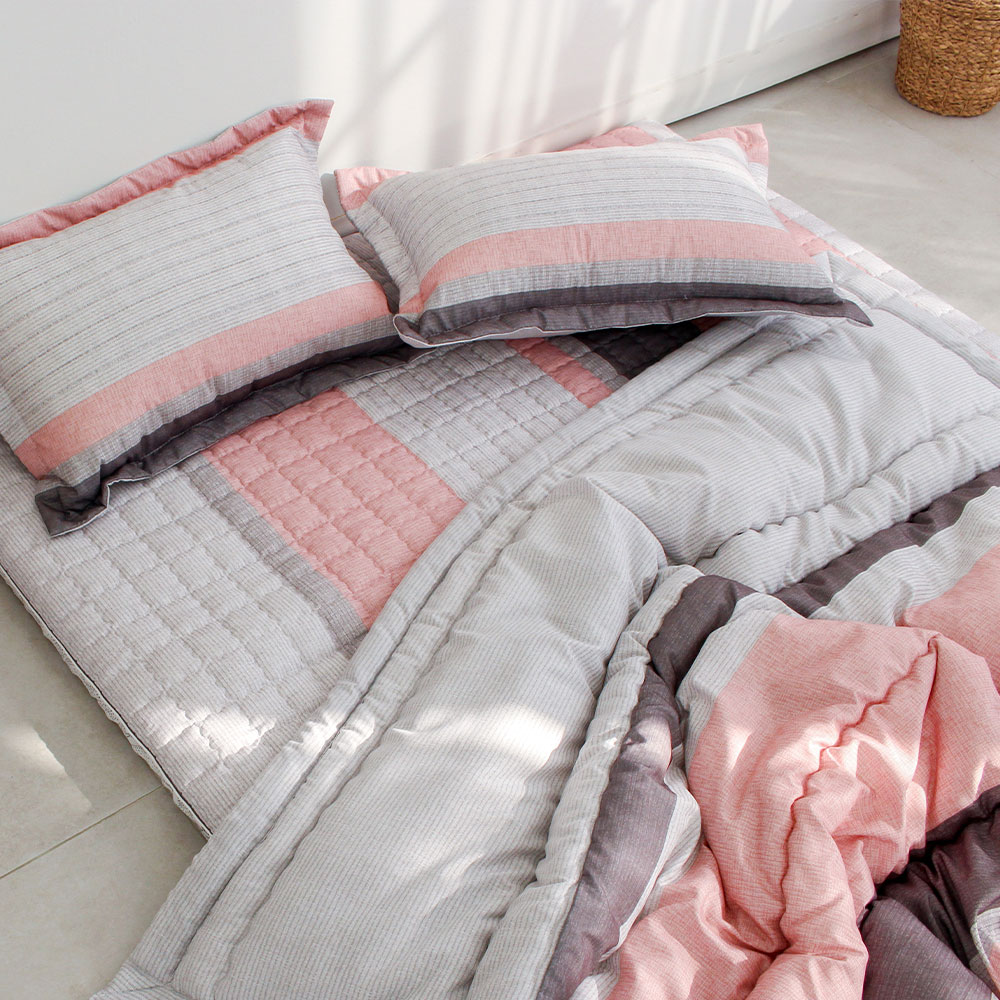 아르떼베딩 루이스 바닥 요매트 (요커버+솜) 까는이불 미끄럼방지 누빔 5cm SS/Q