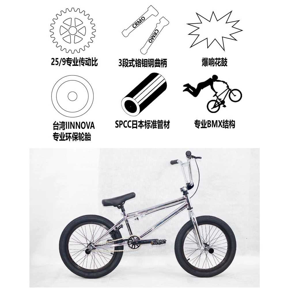 bmx 자전거 묘기자전거 스턴트 비엠엑스 퍼포먼스 검정+보라 - 상세 이미지 2