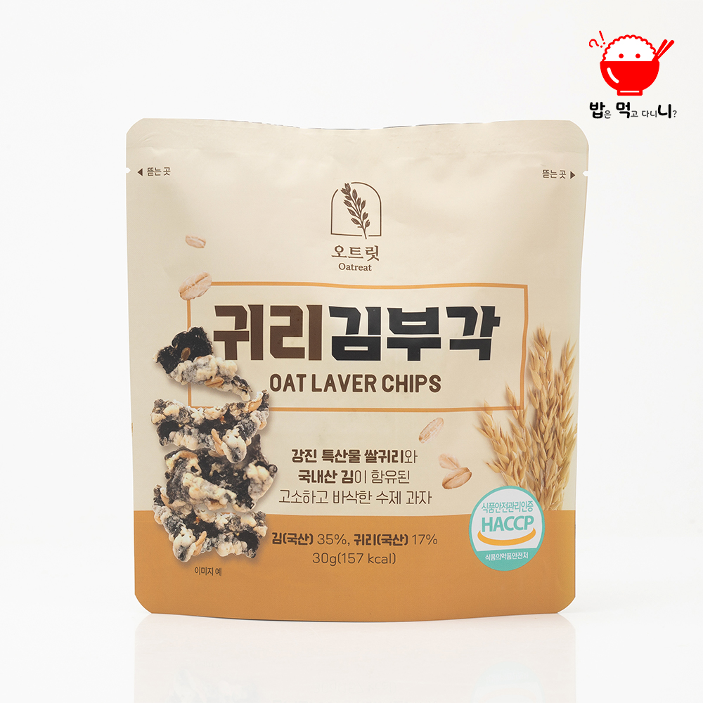 국산 수제 귀리 김부각 스낵 오트릿 - 상품 이미지