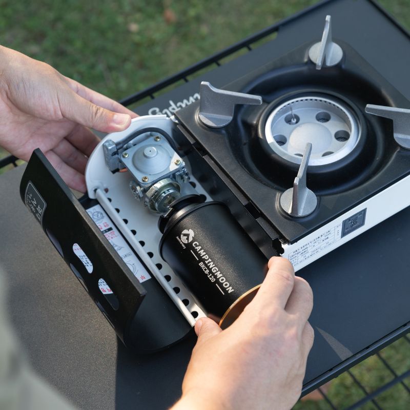 캠핑문 레버 브루스타 가스레인지 부탄가스 변환 더미 어댑터 CB-120 / CB-250