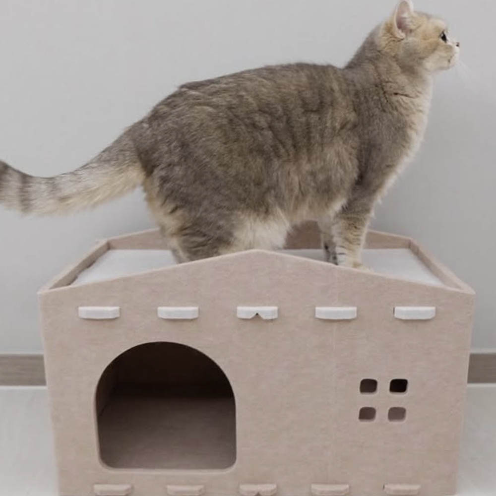 랩캣 고양이 숨숨집 스크래쳐 펠트 하우스
