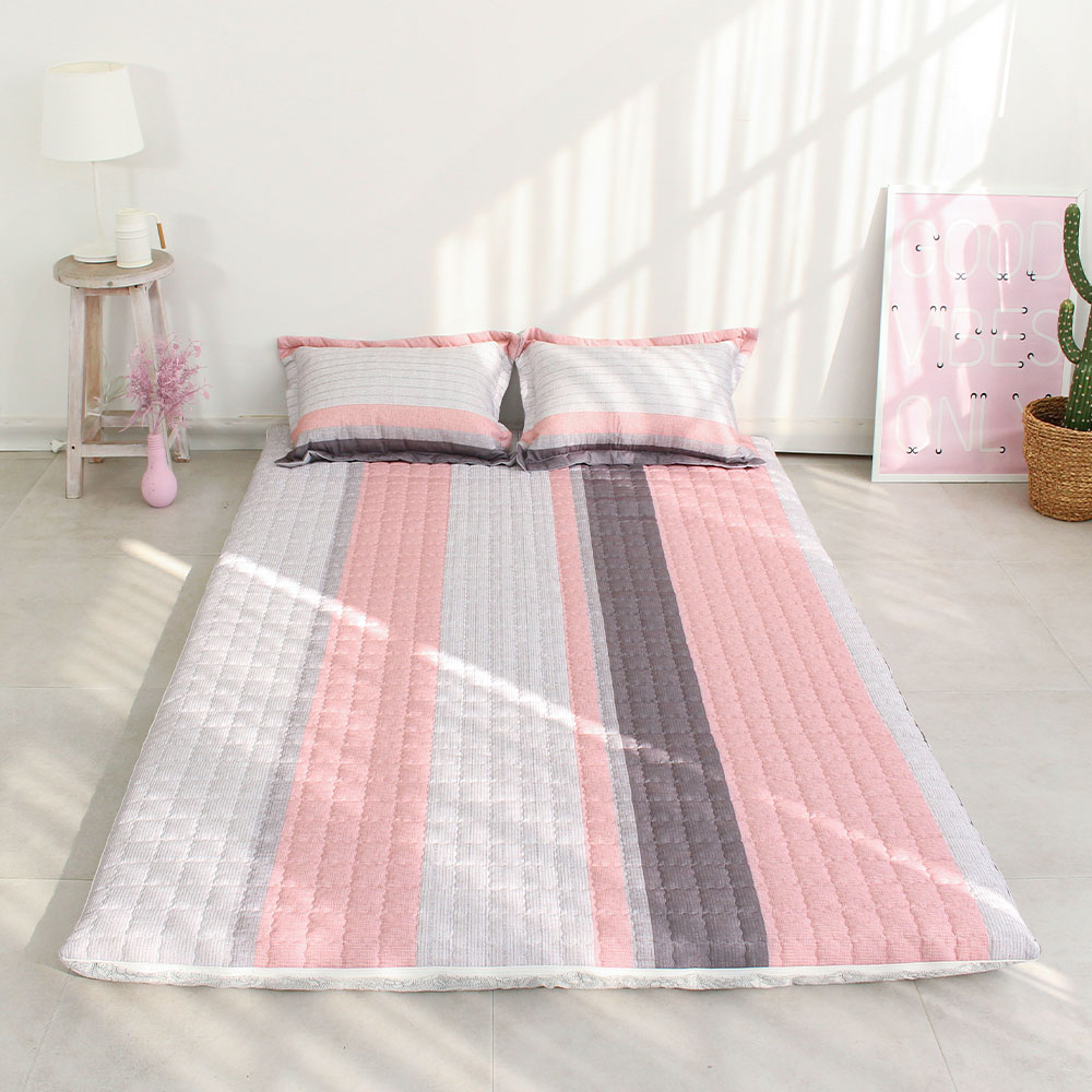 아르떼베딩 루이스 바닥 요매트 (요커버+솜) 까는이불 미끄럼방지 누빔 5cm SS/Q