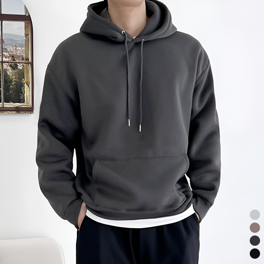 모자큰후드티 양기모 두꺼운 커플 남성 기모 양털 무지 후드