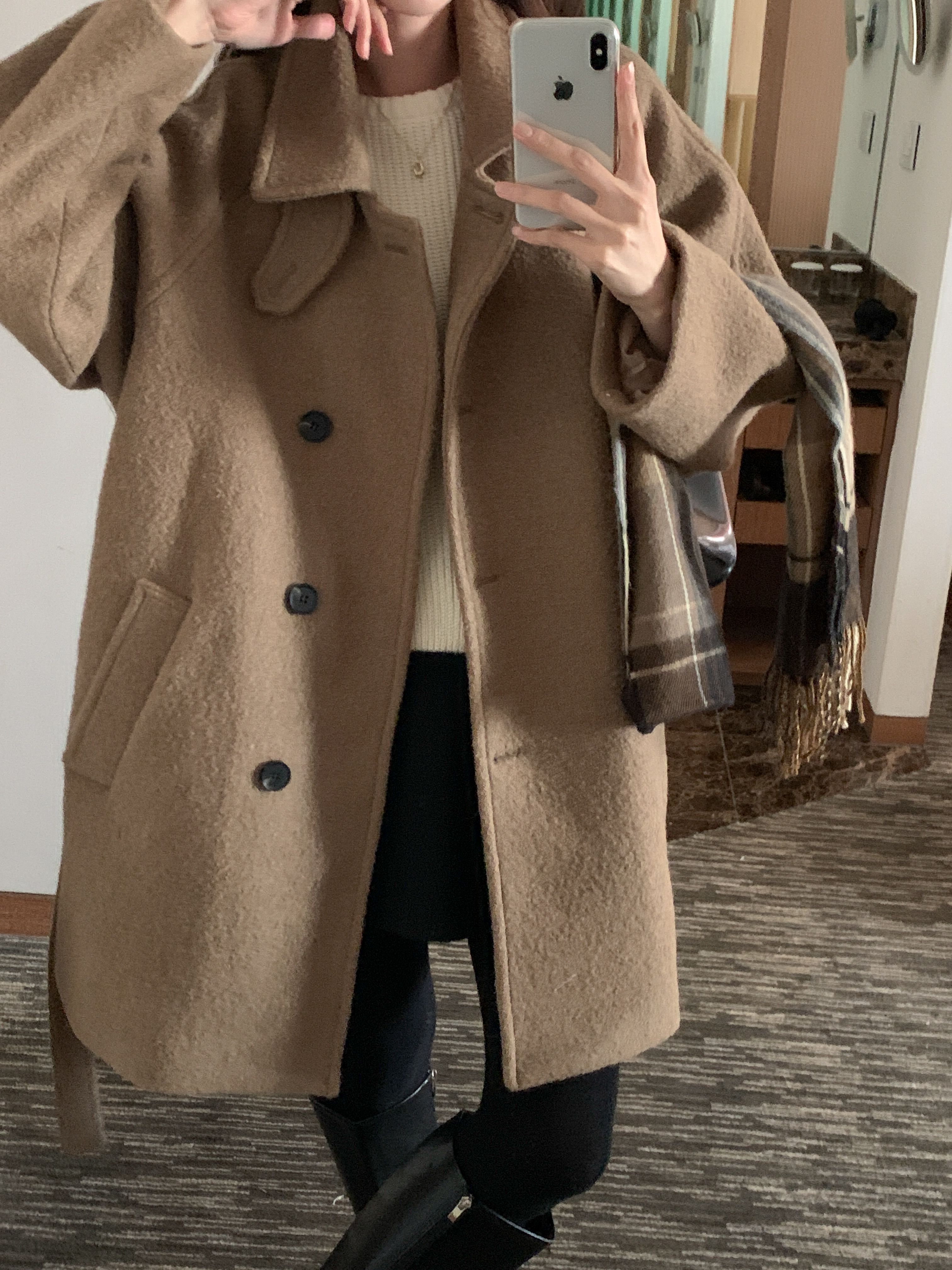 [24 f/w코트] 헤르몬 헤나 하이넥 부클 하프코트 울100 누빔 퀼팅 핸드메이드 640 상세 이미지 101