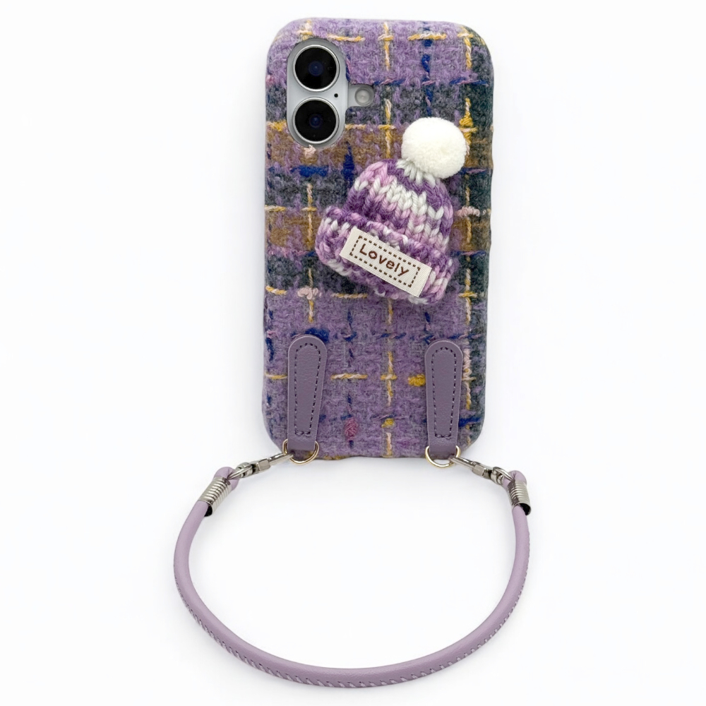 아이폰16 케이스 털모자 체크 - 상세 이미지 5