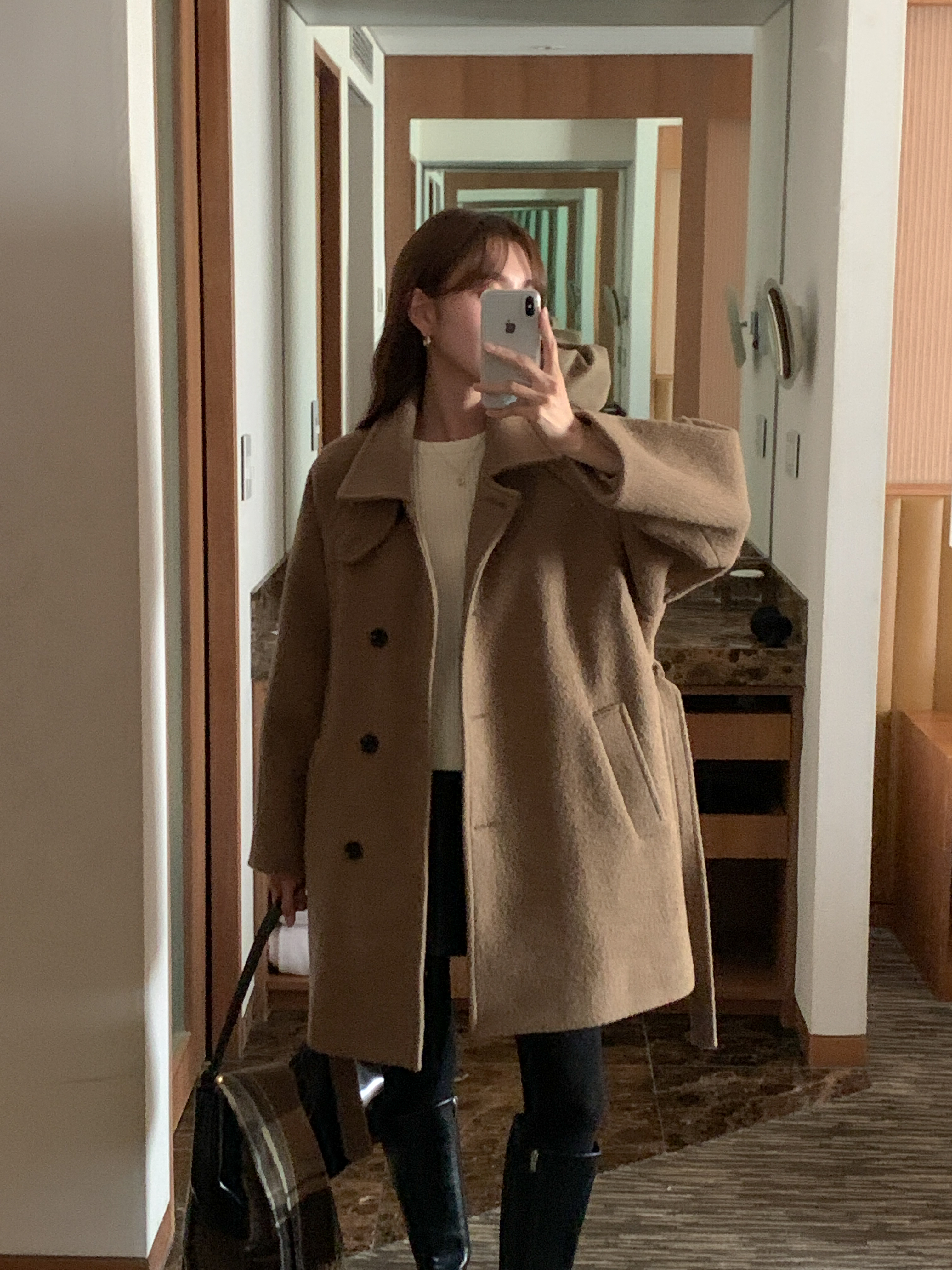 [24 f/w코트] 헤르몬 헤나 하이넥 부클 하프코트 울100 누빔 퀼팅 핸드메이드 640 상세 이미지 103