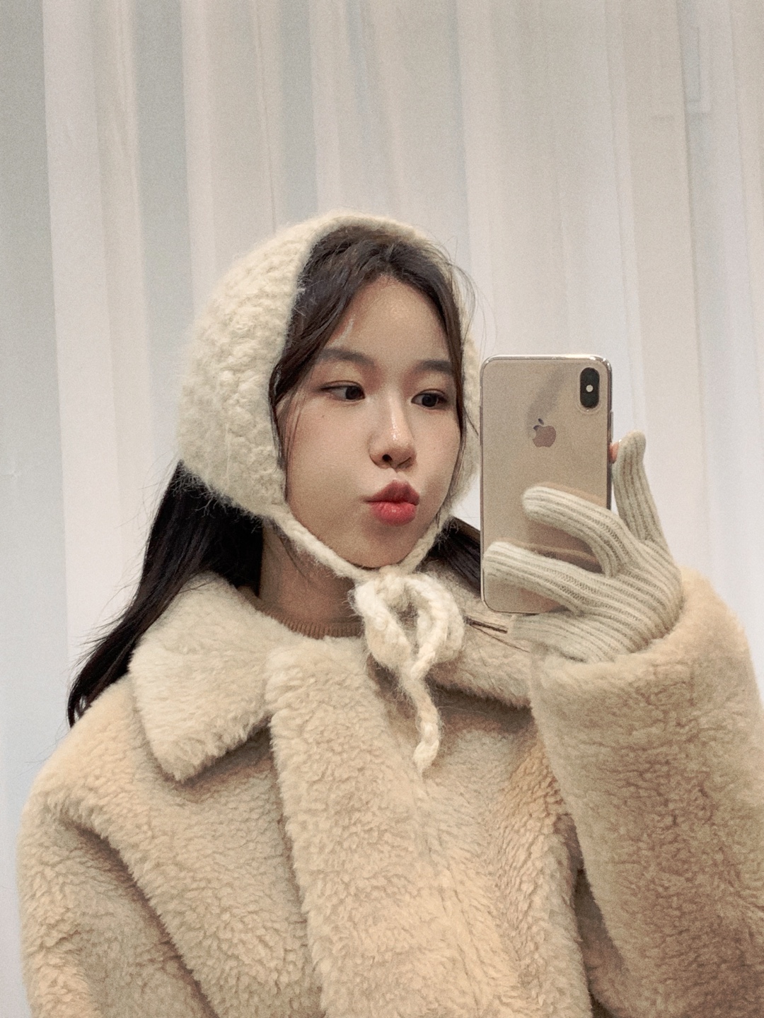 울 니트 뜨개 이어머프 방한 귀도리 귀마개 상세 이미지 2