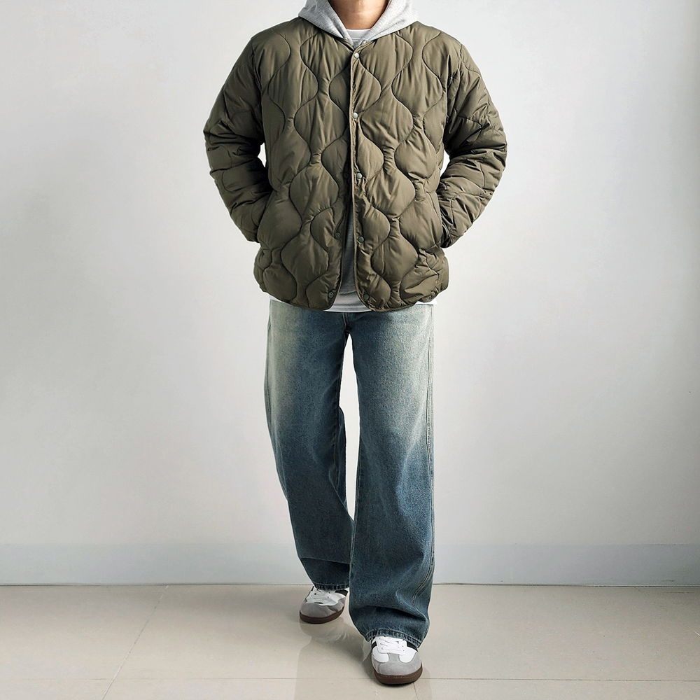 1+1 깔깔이패딩 남자초경량패딩 웰론 이미지 8