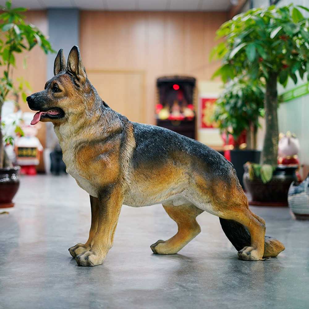 강아지 모형 진짜 같은 피규어 반려동물 촬영 장식품 55cm - 상세 이미지 4
