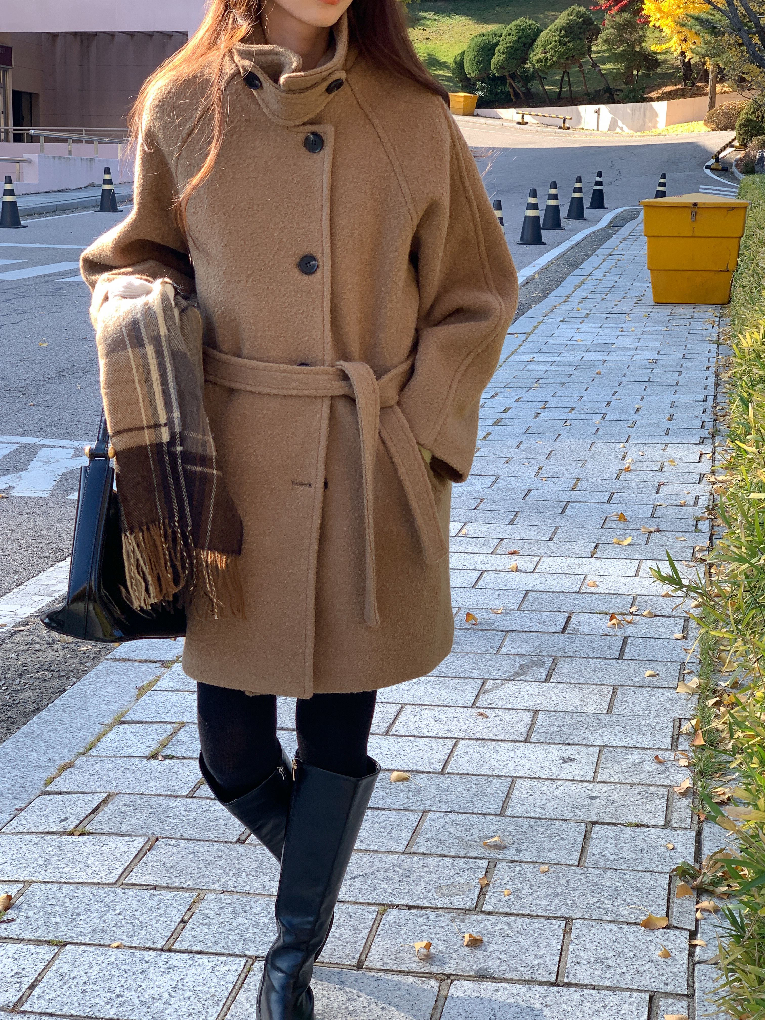 [24 f/w코트] 헤르몬 헤나 하이넥 부클 하프코트 울100 누빔 퀼팅 핸드메이드 640 상세 이미지 116