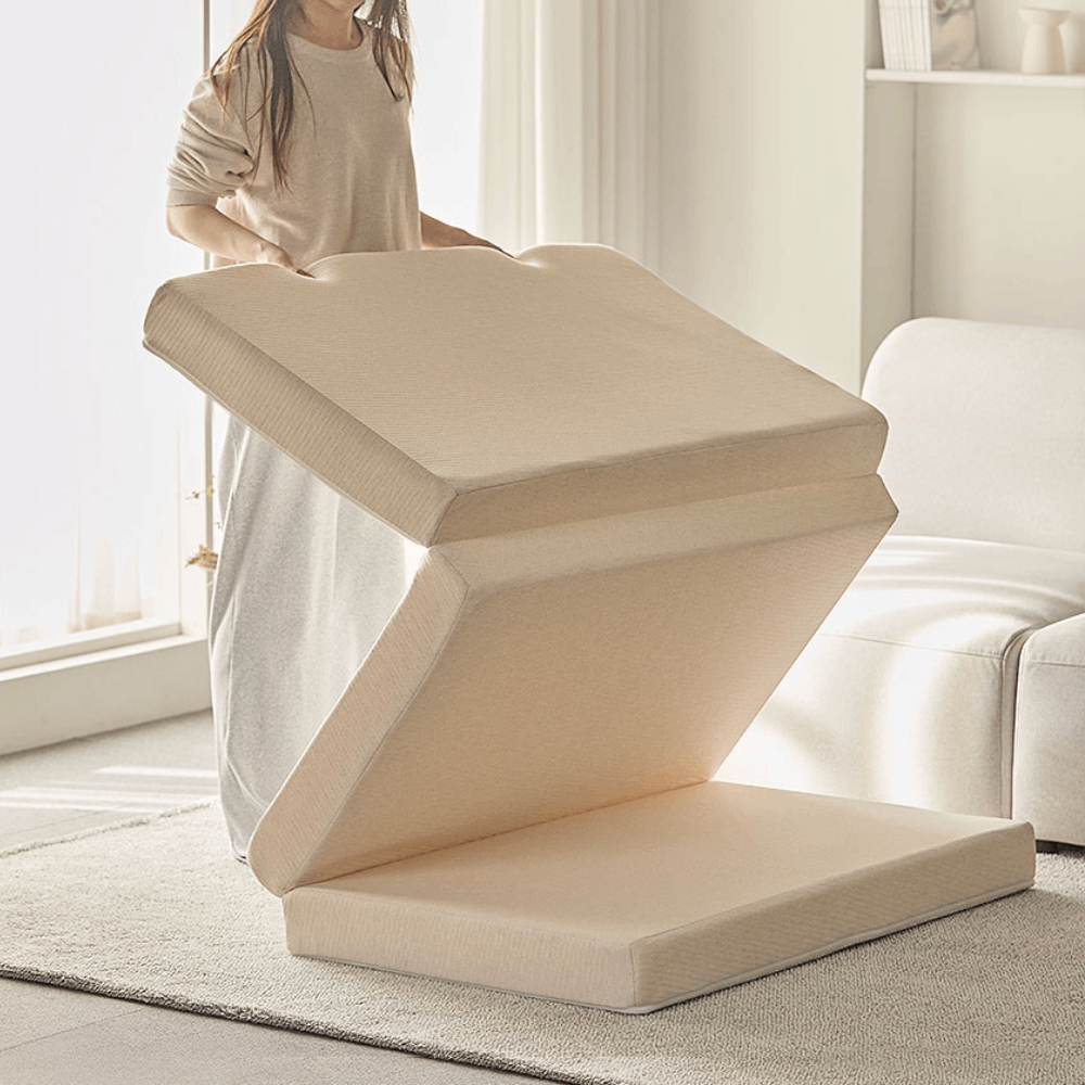 바스포르 머쉬 3단 접이식 메모리폼 매트리스 수면 바닥 토퍼 16cm SS+냉감패드