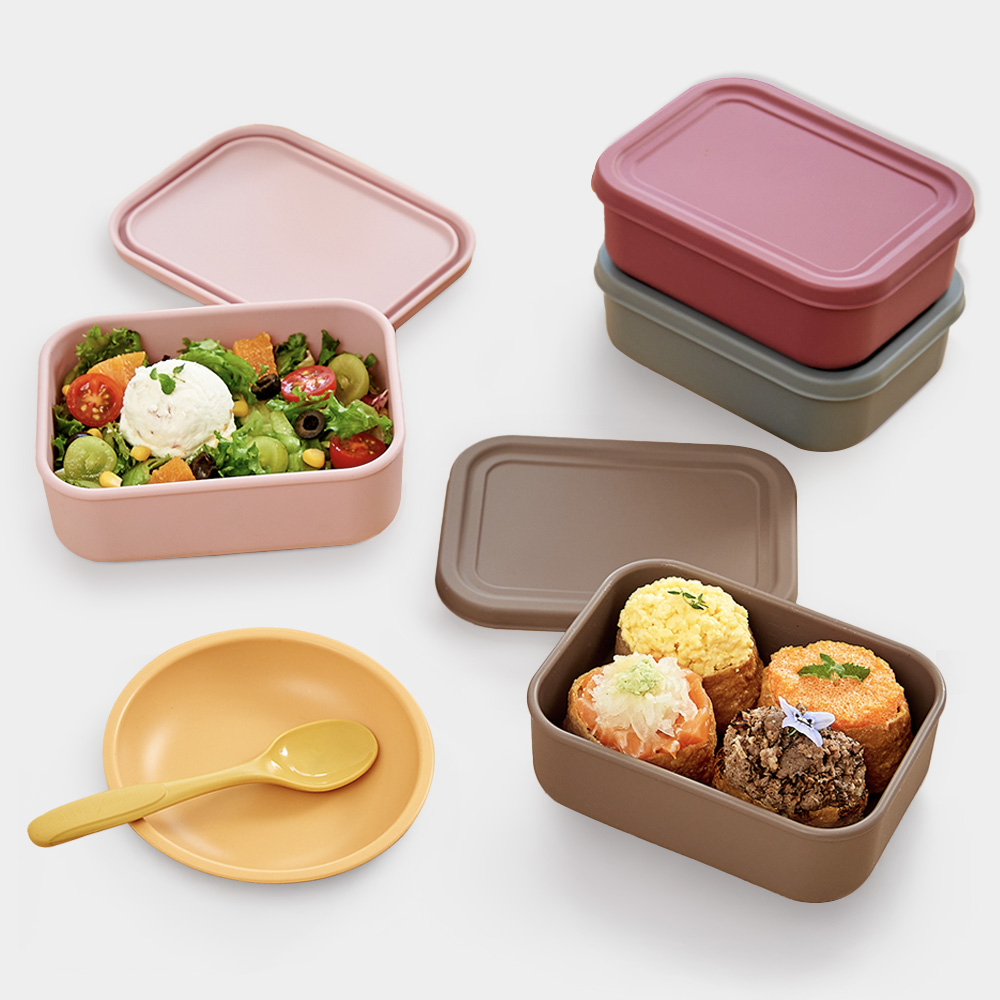 마미스테이블 김밥도시락통[S/L] 최상급 식품등급 실리콘 샐러드통 이미지 7
