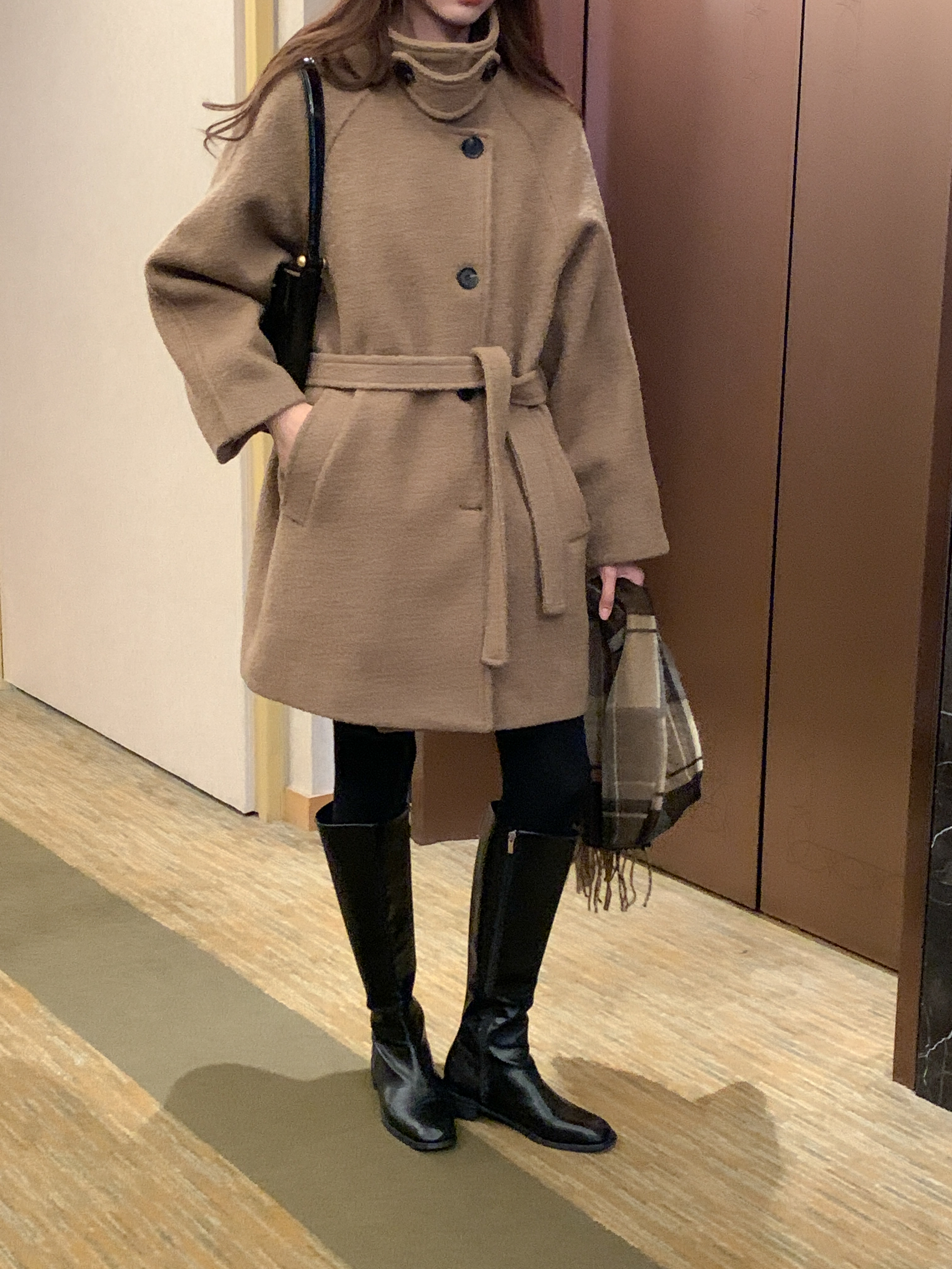 [24 f/w코트] 헤르몬 헤나 하이넥 부클 하프코트 울100 누빔 퀼팅 핸드메이드 640 상세 이미지 107