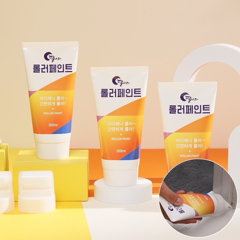 달나라 롤러페인트 3통 노루페인트 가구 벽지 페인트 셀프페인팅 - 메인 이미지