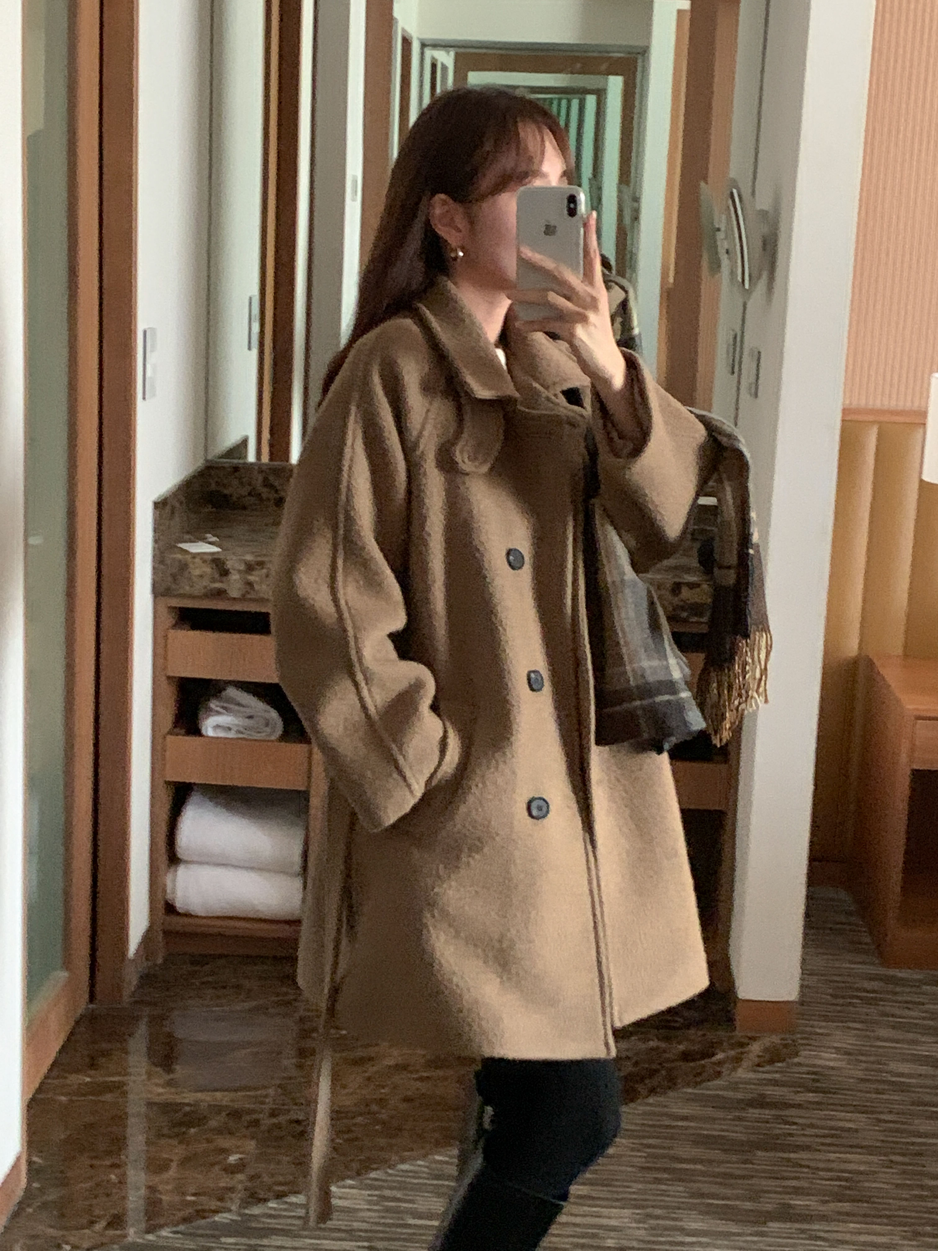 [24 f/w코트] 헤르몬 헤나 하이넥 부클 하프코트 울100 누빔 퀼팅 핸드메이드 640 상세 이미지 102