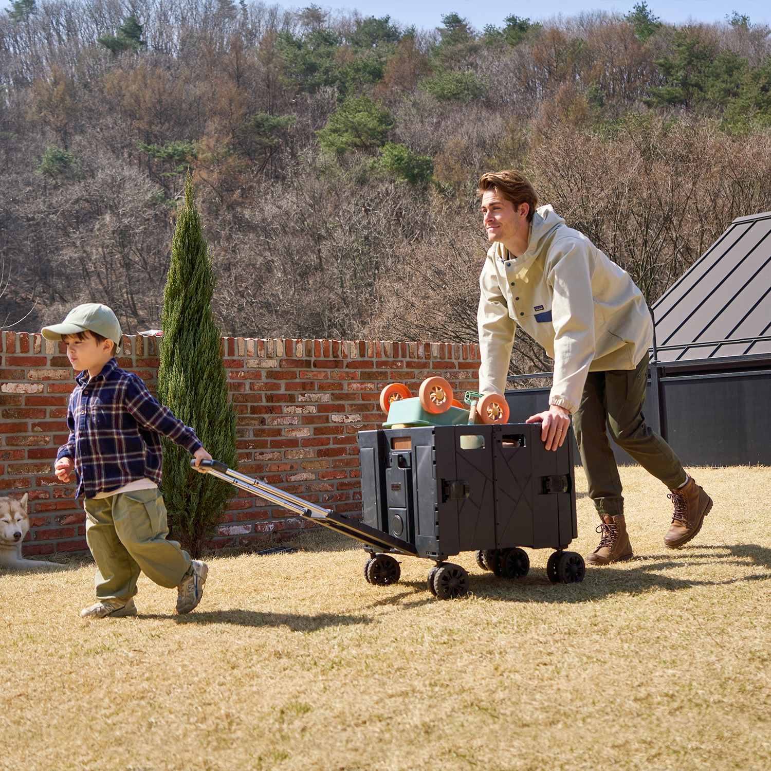 코드리빙 웨건 테이블 캠핑웨건 캐리어 카트 광폭휠 풋브레이크 상판포함 2세대