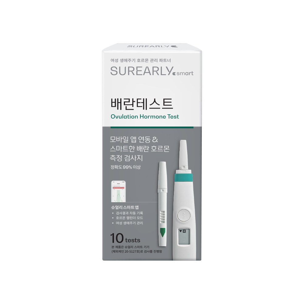 슈얼리 스마트 배란테스트기 10개입 배테기(기기 별매) 배란일 - 메인 이미지