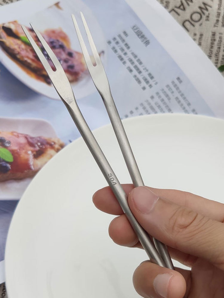 롱 스텐 포크 롱포크 디저트 업소용 카페용 식기 고급 커트러리 스테인레스 1개 - 상세 이미지 2