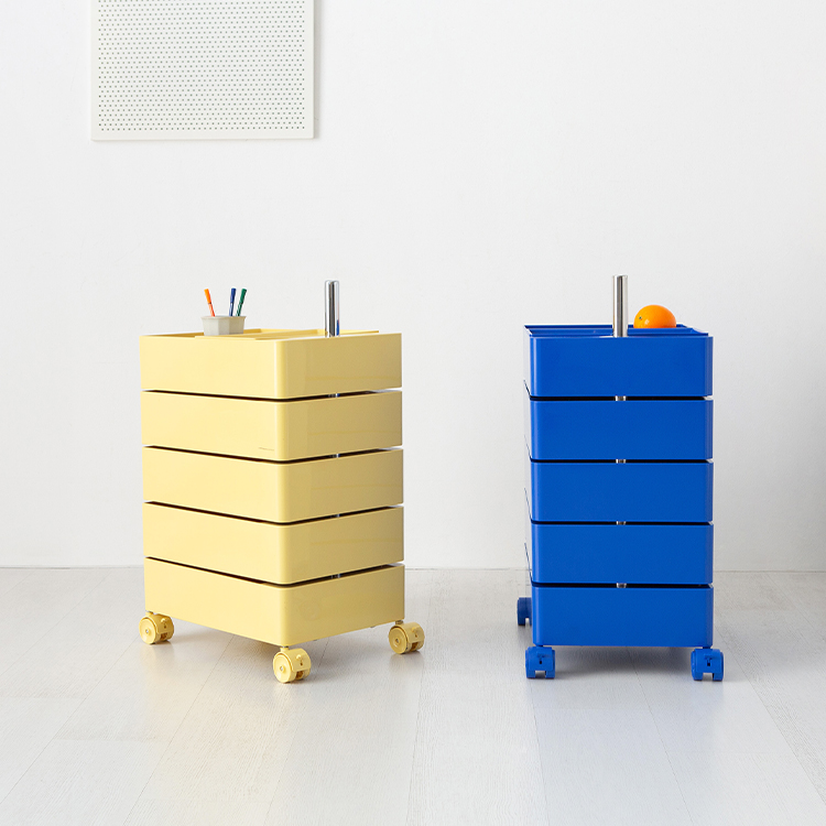 빙그리 회전서랍 트롤리 5단 블루 4325.0990