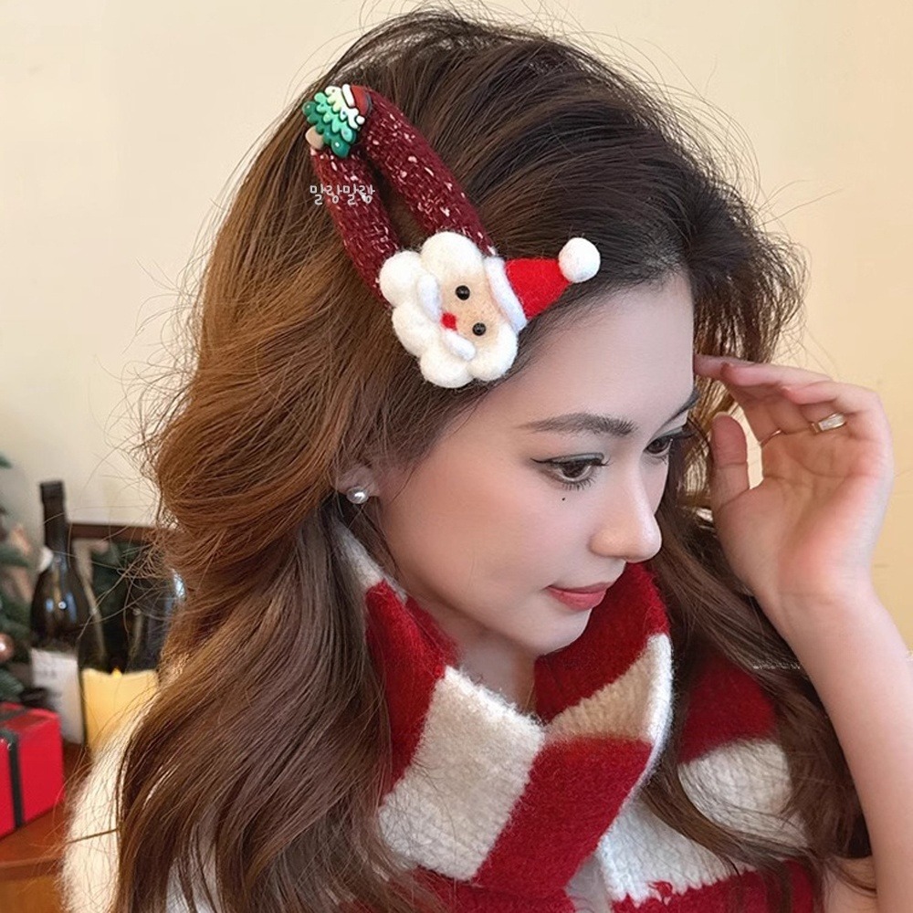 산타 트리 왕똑딱삔 크리스마스머리핀 귀여운 옆머리 포인트 삔 이미지 7