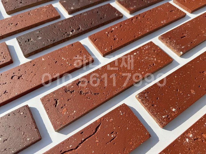 세라믹타일 스무스 240x60x9T 레드 / 하다건재