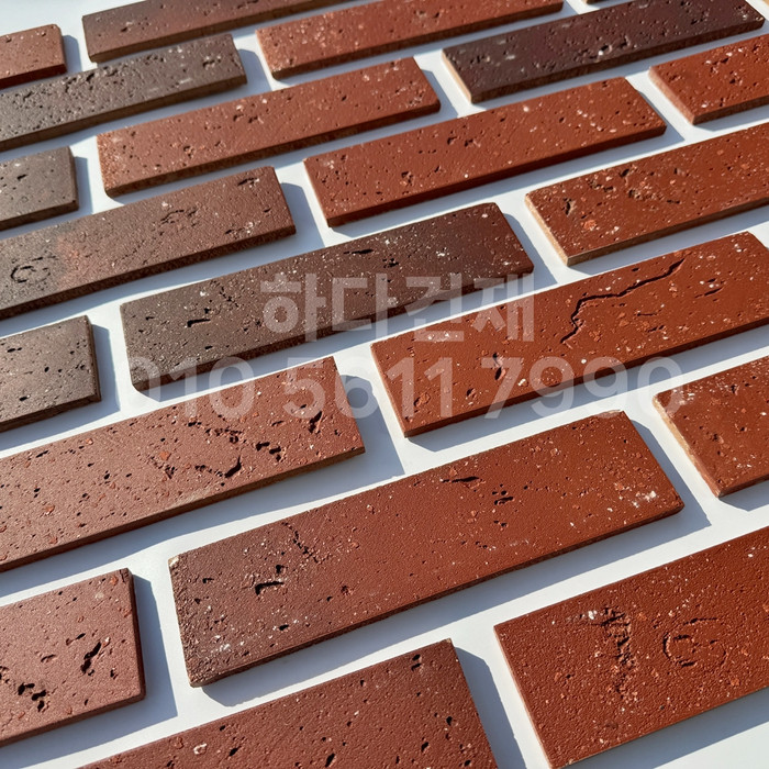 세라믹타일 스무스 240x60x9T 레드 / 하다건재