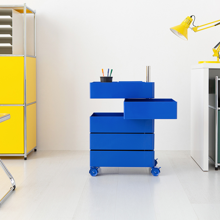 빙그리 회전서랍 트롤리 5단 블루 4325.0990