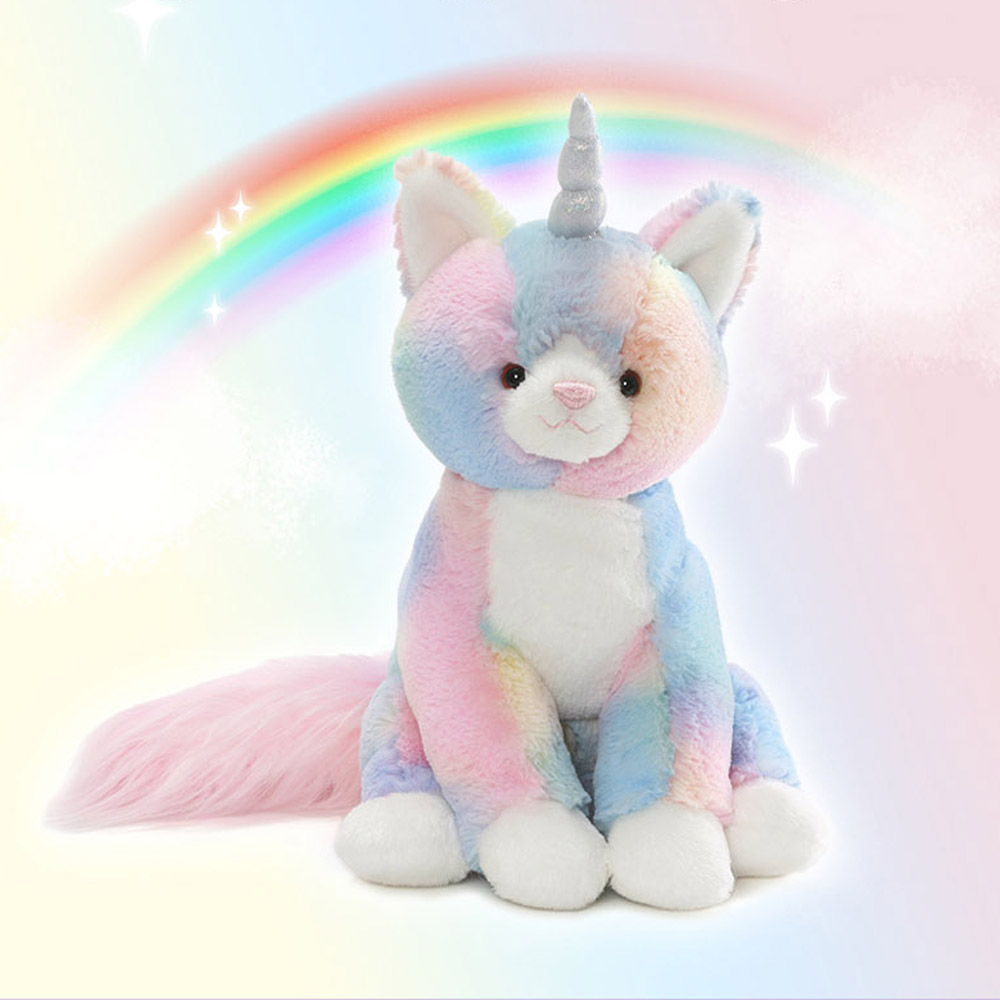 유니콘인형 애착인형 무지개빛 유니콘 고양이 - 메인 이미지