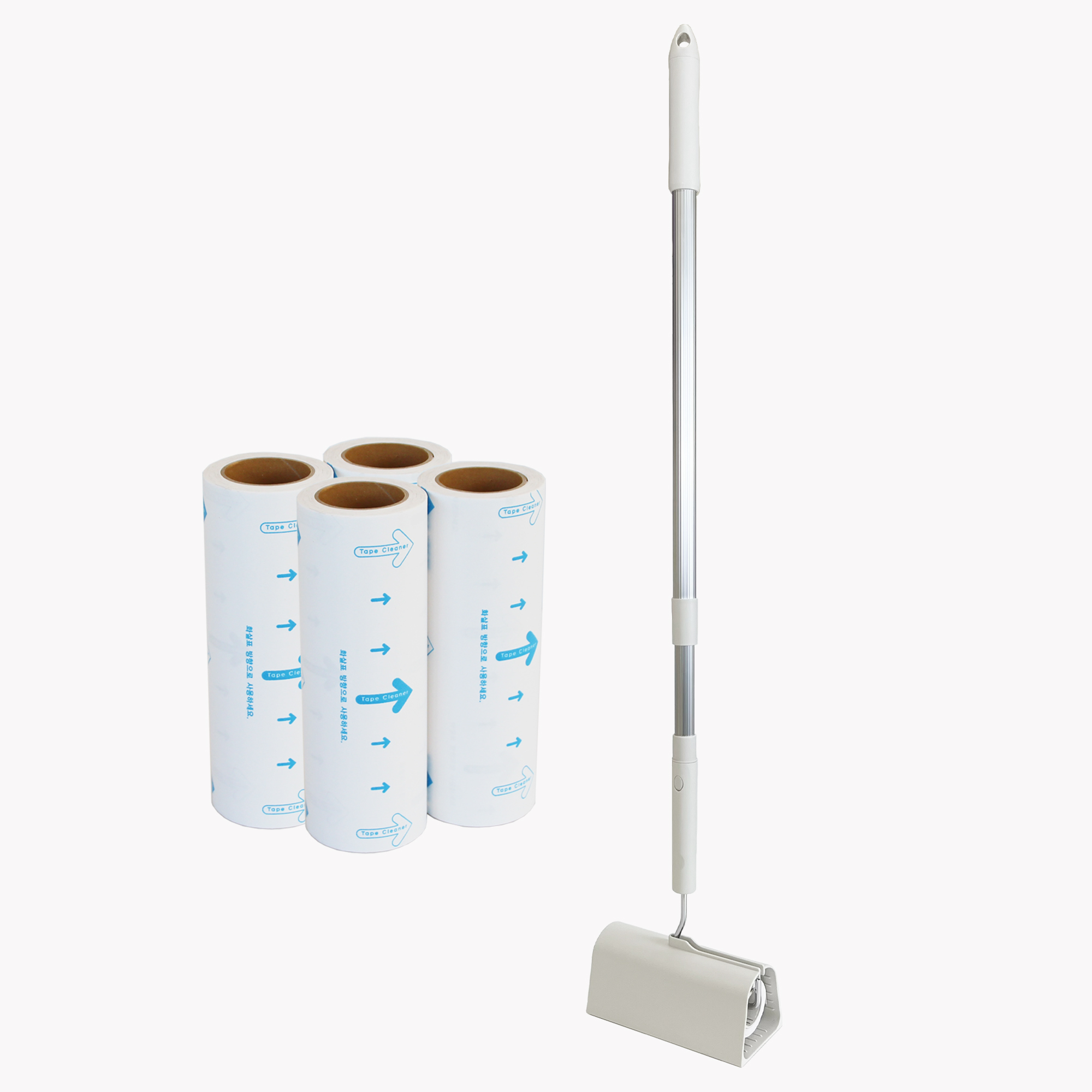 필굿리빙 돌돌이 밀대 테이프 클리너 대형 롱돌돌이 세트+리필 5개