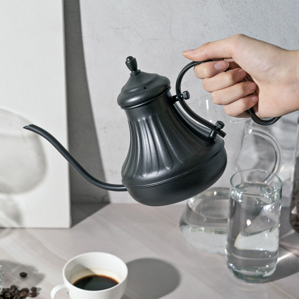 칼딘 홈카페 핸드드립주전자 알라딘 드립포트 420ml, 블랙 이미지 8