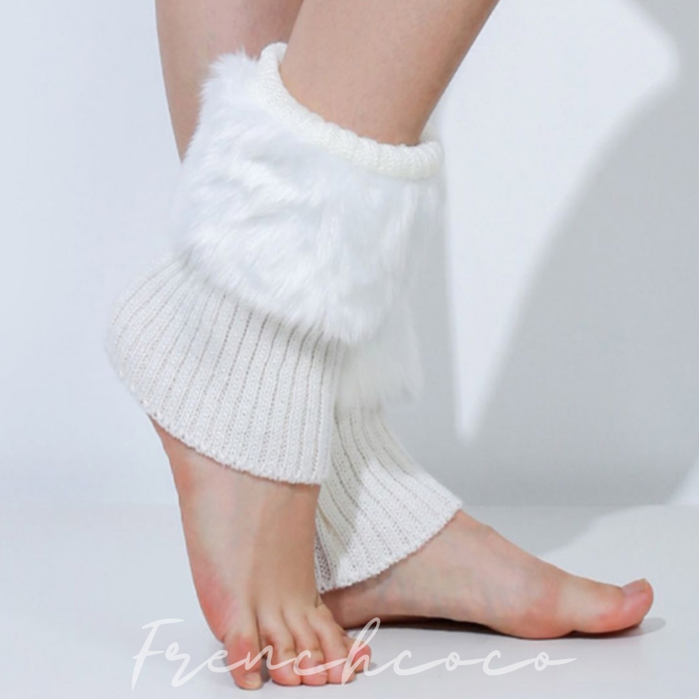 프렌치코코 퍼 발목 레그 워머 겨울 발토시 - 상품 이미지