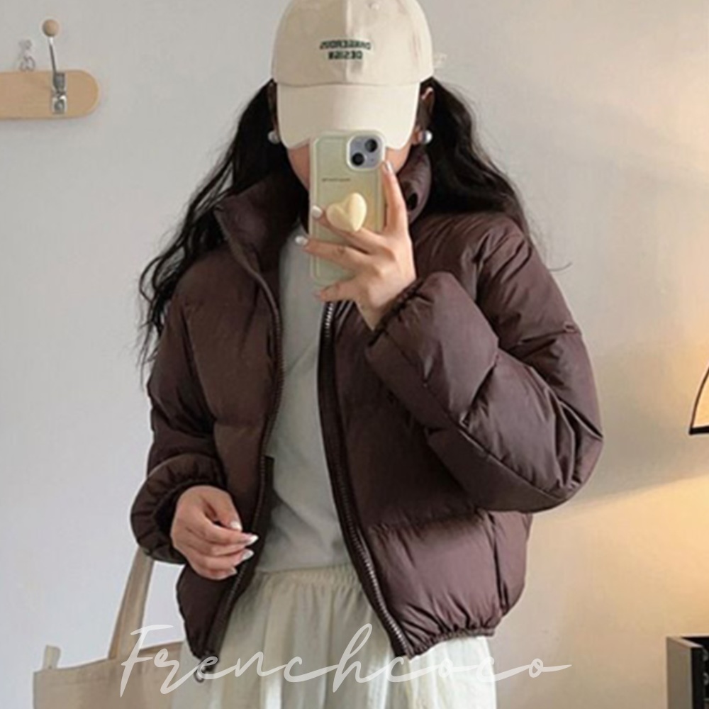 프렌치코코 경량 웰론 숏패딩 여성패딩 오버핏 점퍼
