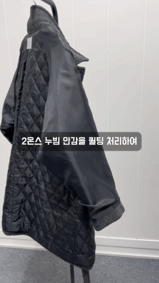 [24 f/w코트] 헤르몬 헤나 하이넥 부클 하프코트 울100 누빔 퀼팅 핸드메이드 640 상세 이미지 21