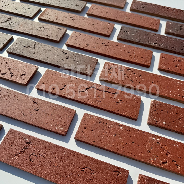 세라믹타일 스무스 240x60x9T 레드 / 하다건재