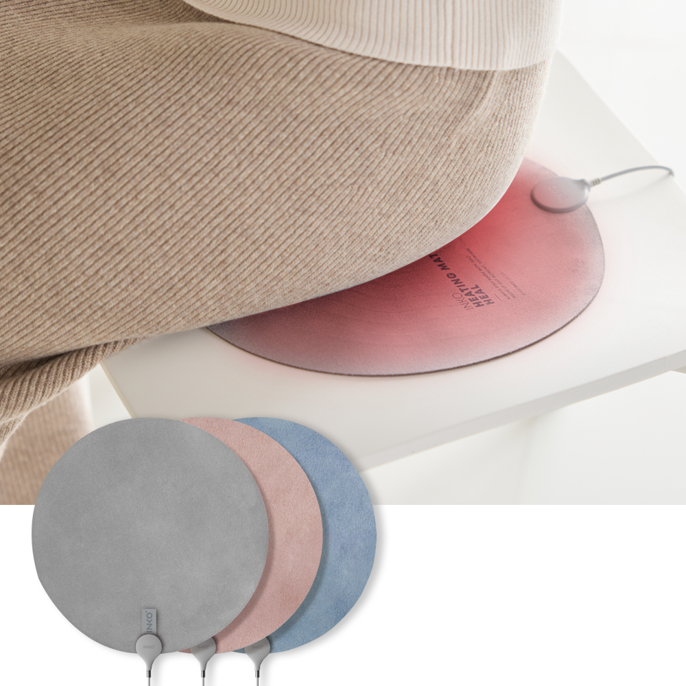 잉코 스웨이드 휴대용 USB 전기방석 1인용 원적외선 온열방석