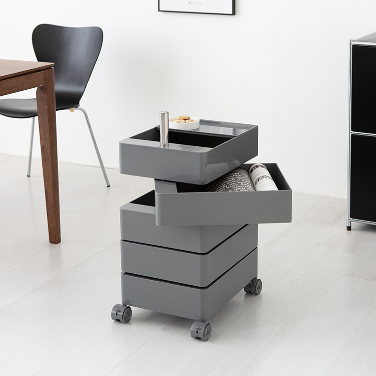 빙그리 회전서랍 트롤리 5단 다크그레이 4470.5318