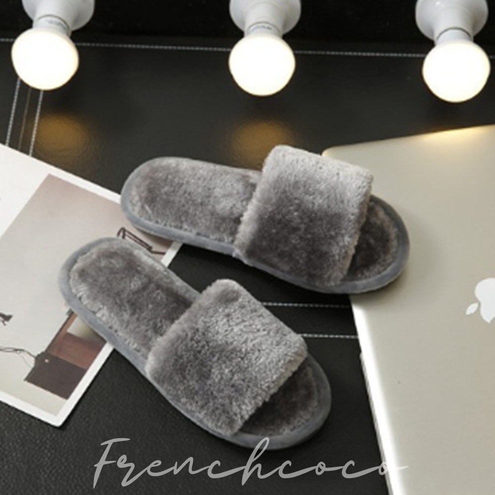프렌치코코 실내 털신발 거실용 털슬리퍼 사무실 기모 방한화 털신