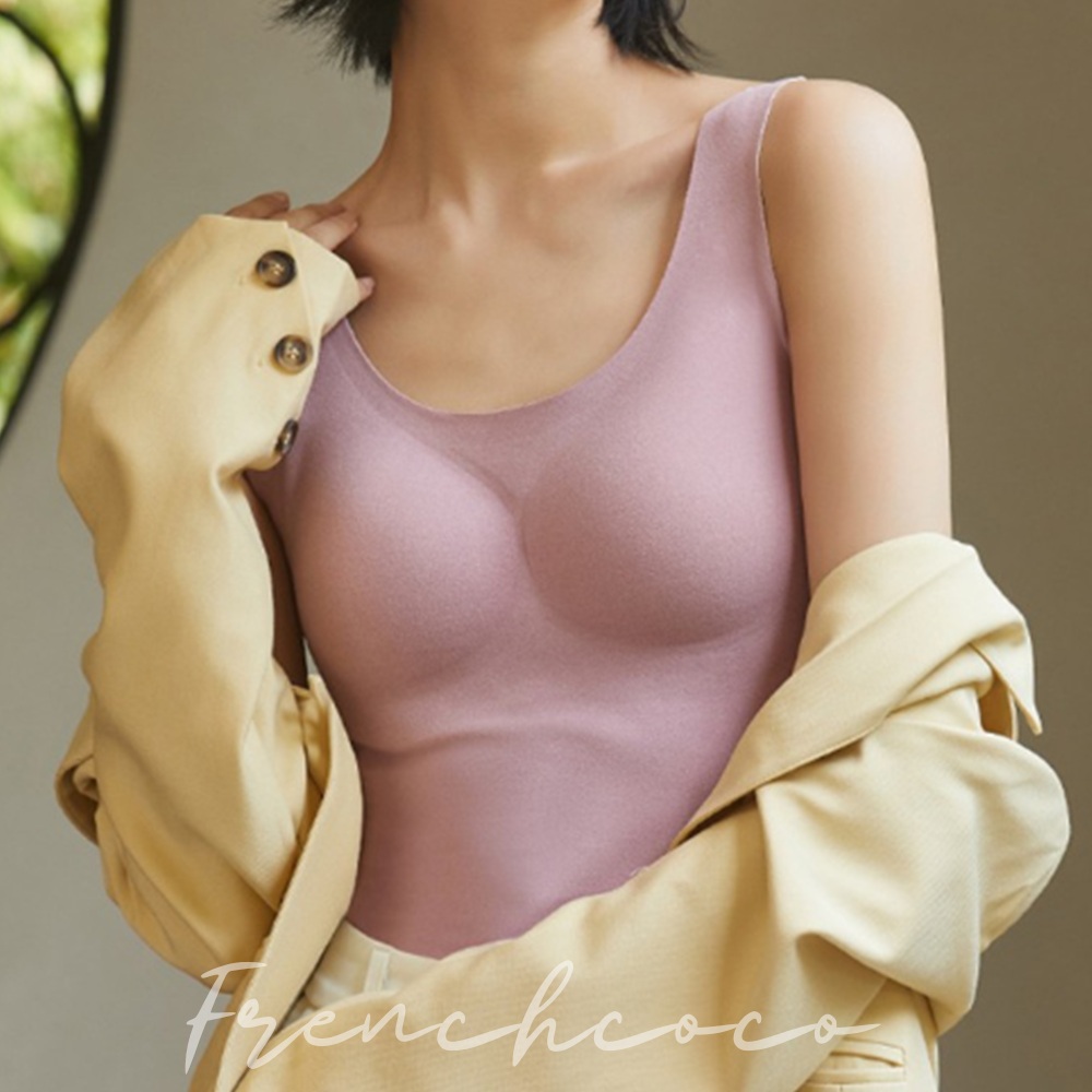 프렌치코코 심리스 기모나시 브라 캡나시 겨울 발열나시 - 메인 이미지
