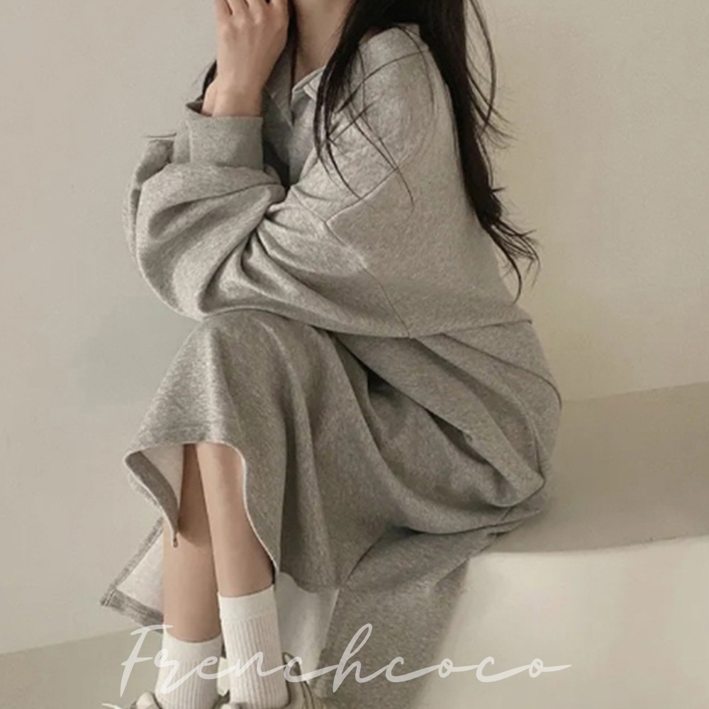 프렌치코코 루즈핏 롱원피스 청순가련 원피스 - 상품 이미지